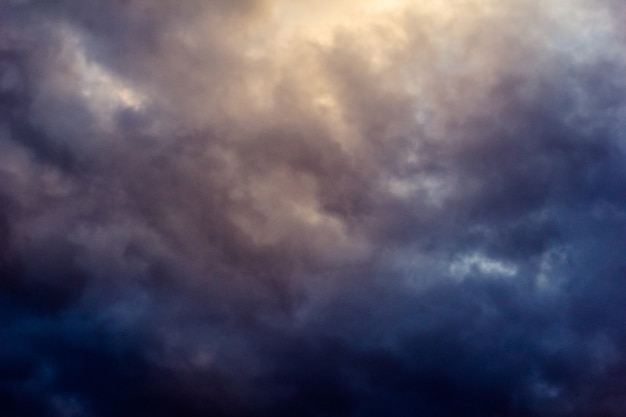 Dark clouds during a rainy weather