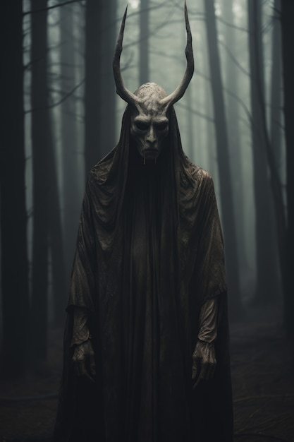 Free photo dark fantasy creature  scene