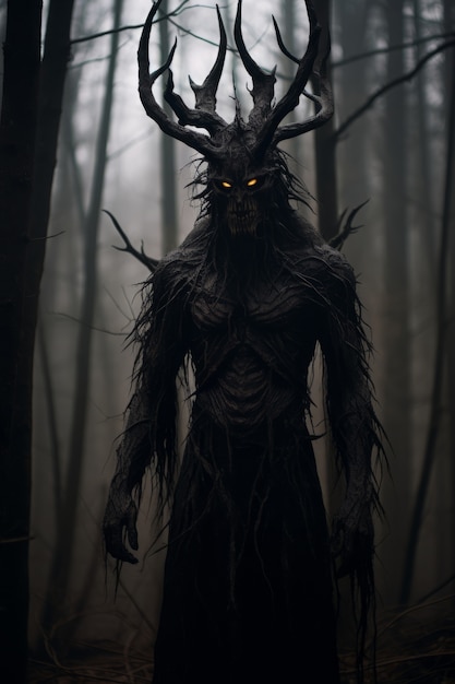 Free photo dark fantasy creature  scene