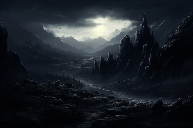 Dark fantasy  scene