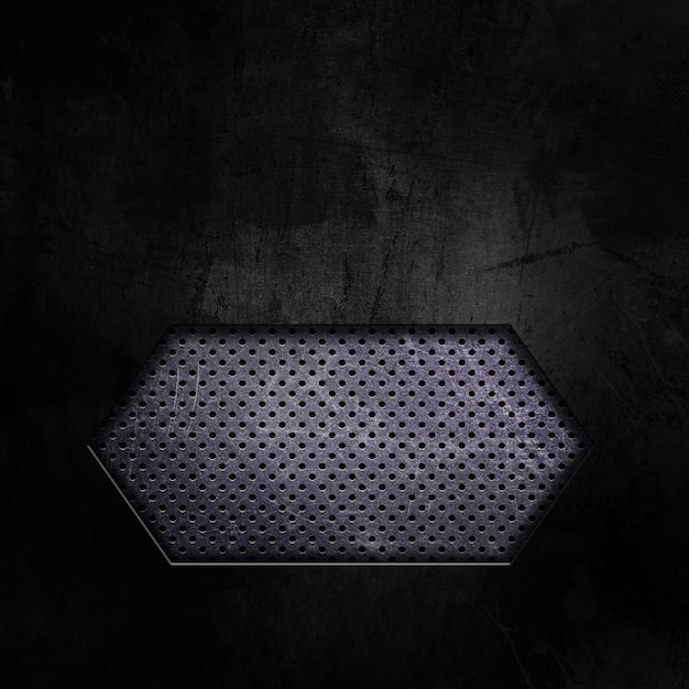 Free Photo dark grunge with cutout showing perforated metal