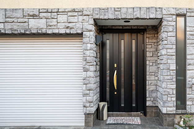 Dark house entrance japanese building