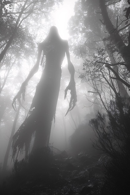 Free photo dark style  aokigahara forest