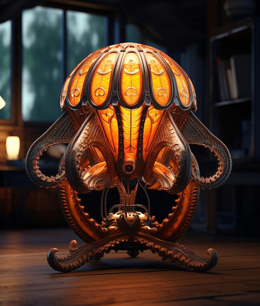 Free Photo dark style lamp design