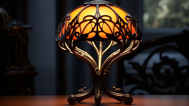 Dark style lamp indoors