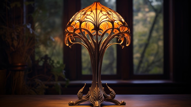 Free Photo dark style lamp indoors