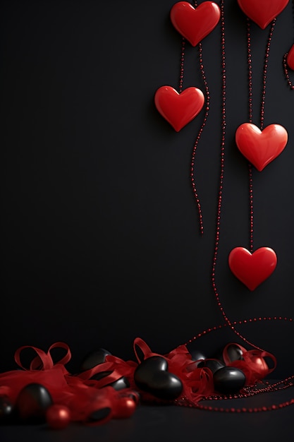 Free Photo dark style valentines day celebration