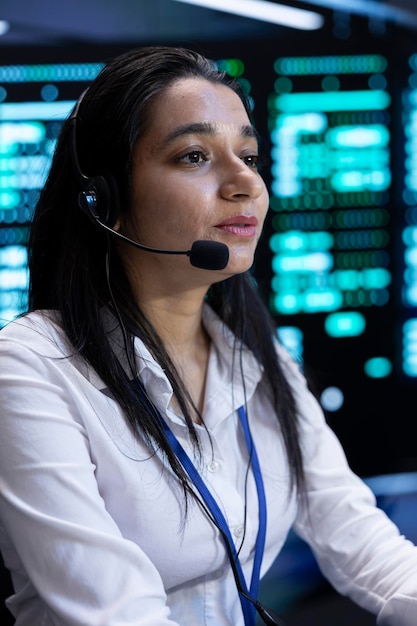 Free photo data center call center admin responsible for providing logistics support