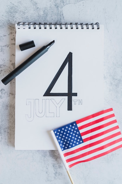 Free Photo date of american independence day