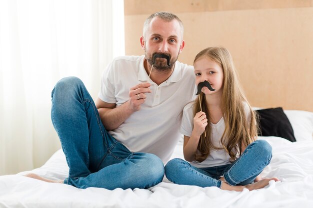 Daughter and dad on fathers day