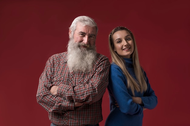 Daughter and father on fathers day