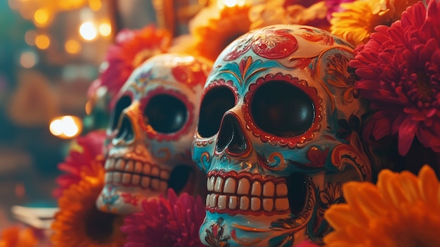 Free photo day of the dead celebration with altar