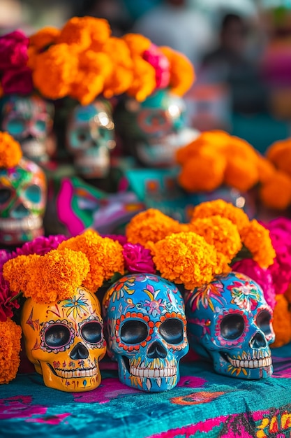 Free Photo day of the dead celebration with altar