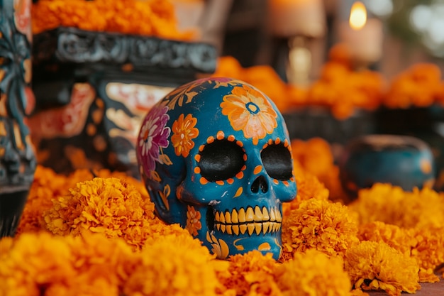 Free Photo day of the dead celebration with altar