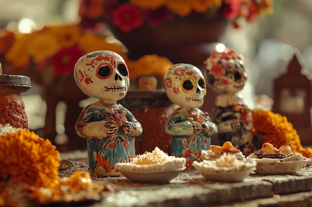 Free Photo day of the dead celebration with altar