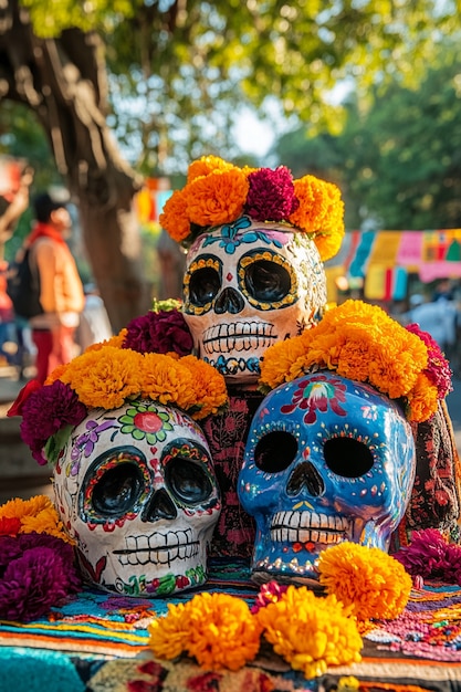 Free Photo day of the dead celebration with altar