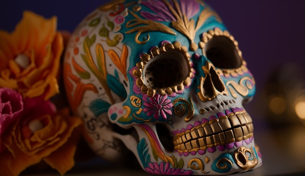 Day of the Dead decoration celebrates indigenous culture generated by AI