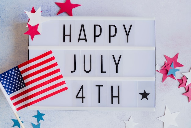 Free photo decor and sigh plate for independence day