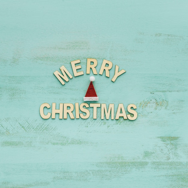 Free Photo decoration for christmas with hat and letters