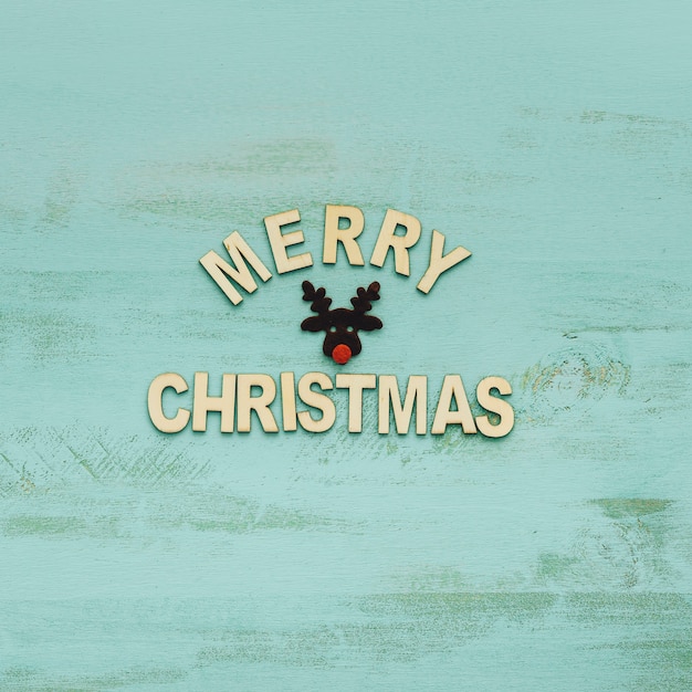 Free Photo decoration for christmas with reindeer and letters