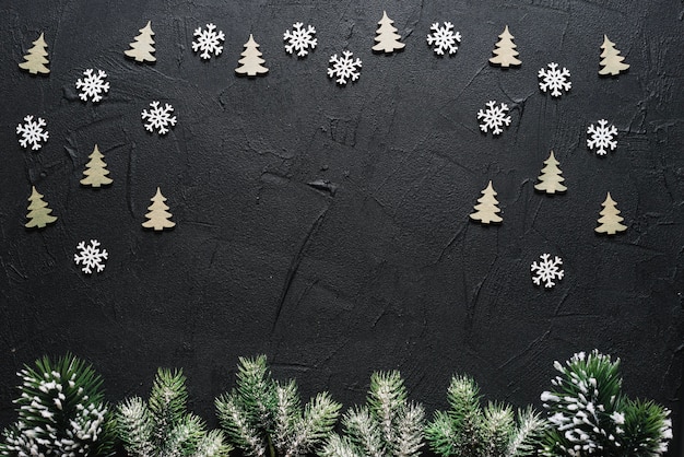 Decorative christmas background with space