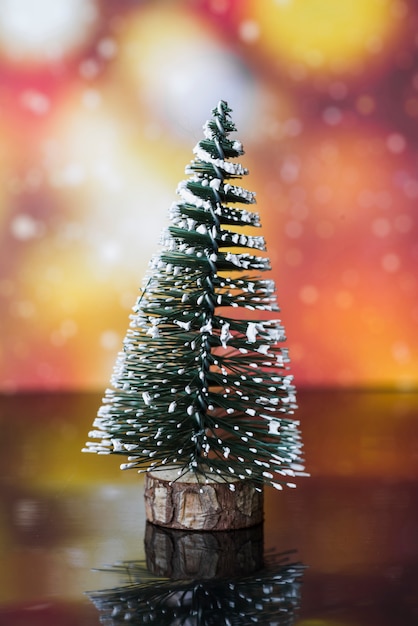 Decorative Christmas tree on black board