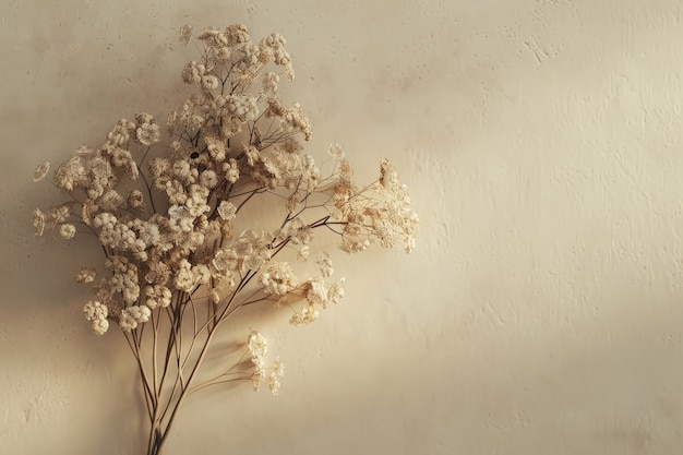 Free photo decorative dreamy arrangement with dried flowers