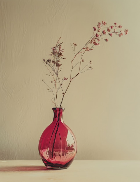 Decorative dreamy arrangement with dried flowers