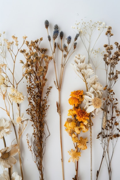 Decorative dreamy arrangement with dried flowers