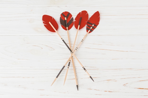 Decorative feathers on wands 