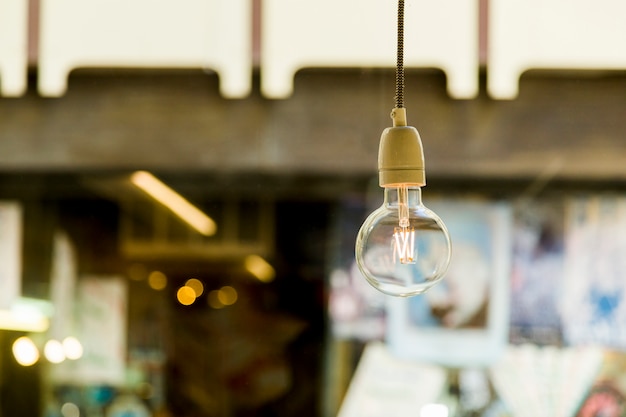 Decorative lamp in a shop