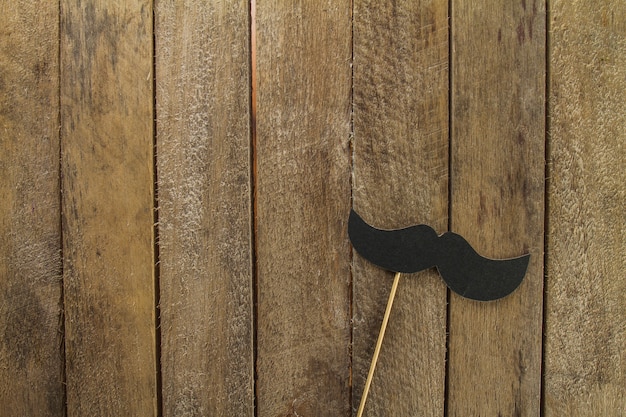 Free Photo decorative mustache on boards for father's day