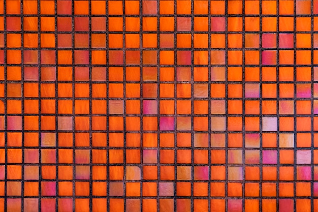 Free Photo decorative orange mosaic textured background