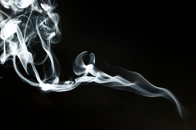 Free photo decorative silhouette of delicate smoke