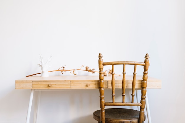 Decorative table with branch