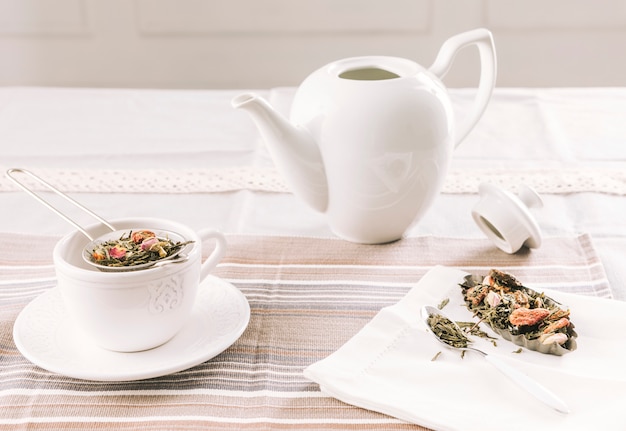 Decorative tea still life