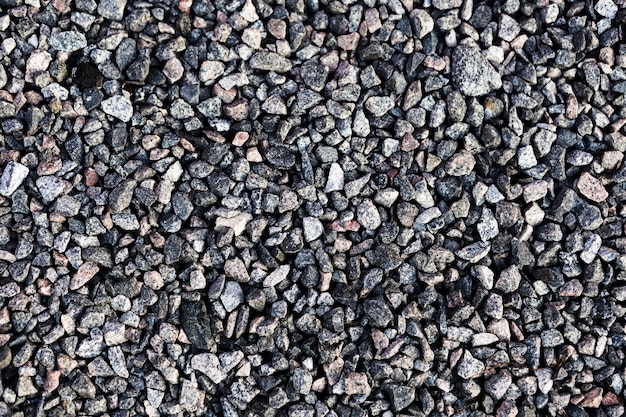 Decorative uneven cracked gravel wall surface