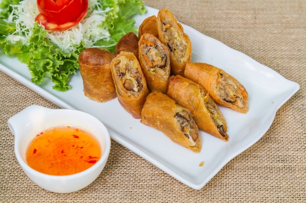 Deep fried spring rolls