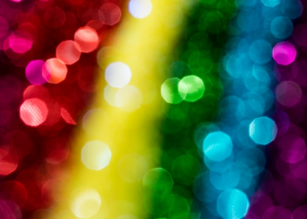 Defocused dazzling rainbow glitter