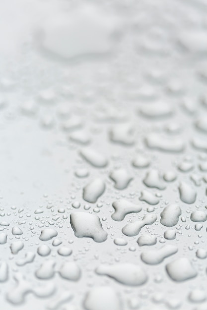 Defocused water drops on surface