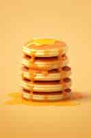 Free photo delicious 3d pancakes still life