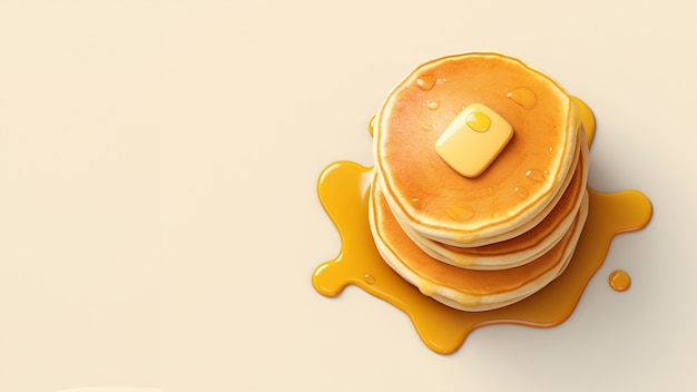 Free photo delicious 3d pancakes still life