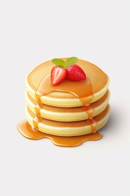 Free photo delicious 3d pancakes still life