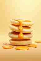 Free photo delicious 3d pancakes still life