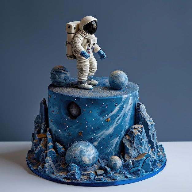 Free Photo delicious  astronaut 3d cake