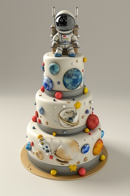 Delicious  astronaut 3d cake