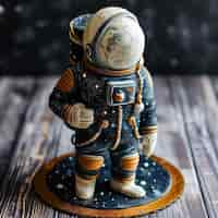 Free photo delicious  astronaut 3d cake