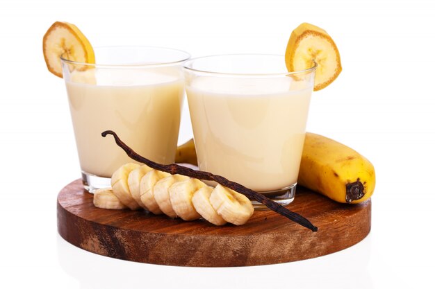 Delicious banana milkshake