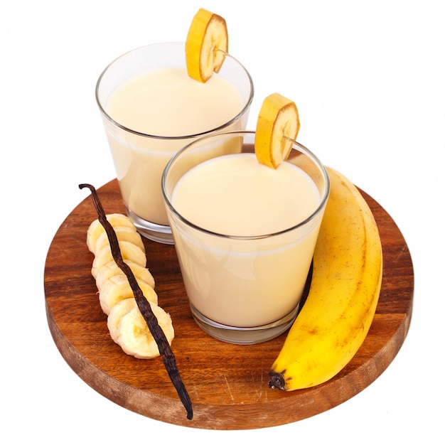 Delicious banana milkshake