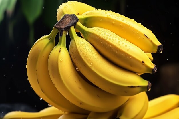 Delicious bananas in nature